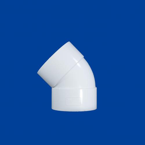 PVC-U DWV  45deg Plain Bend F/F 